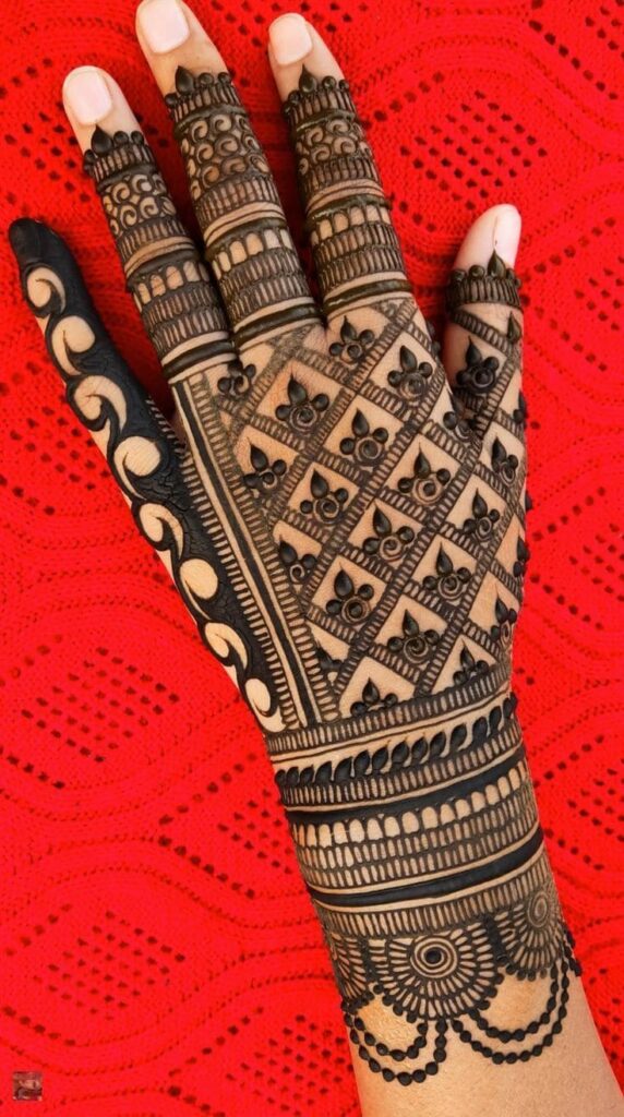 Half Hand Mehndi Design Full