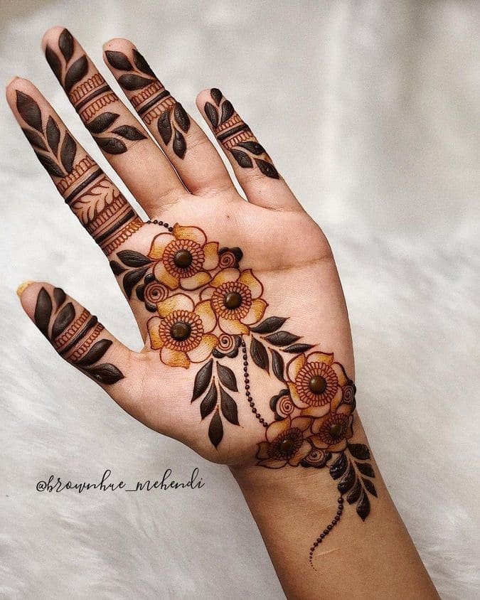87+ New Latest Rose Mehndi Design (2025) 57 new latest rose mehndi design