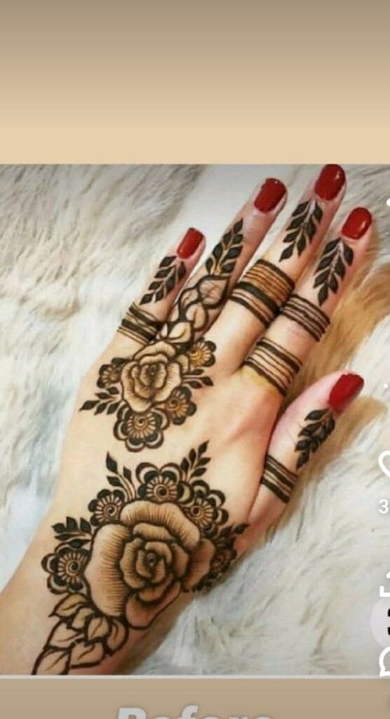 87+ New Latest Rose Mehndi Design (2025) 72 new latest rose mehndi design