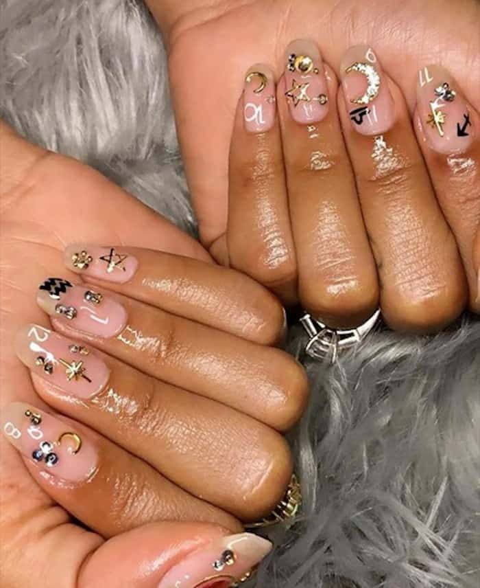 Cancer Zodiac Nail Designs