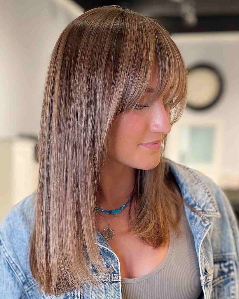 54 Stunning Long Layered Hair with Bangs Styles: From Straight to Curtain 2025 9 Long Layered Hair with Bangs
