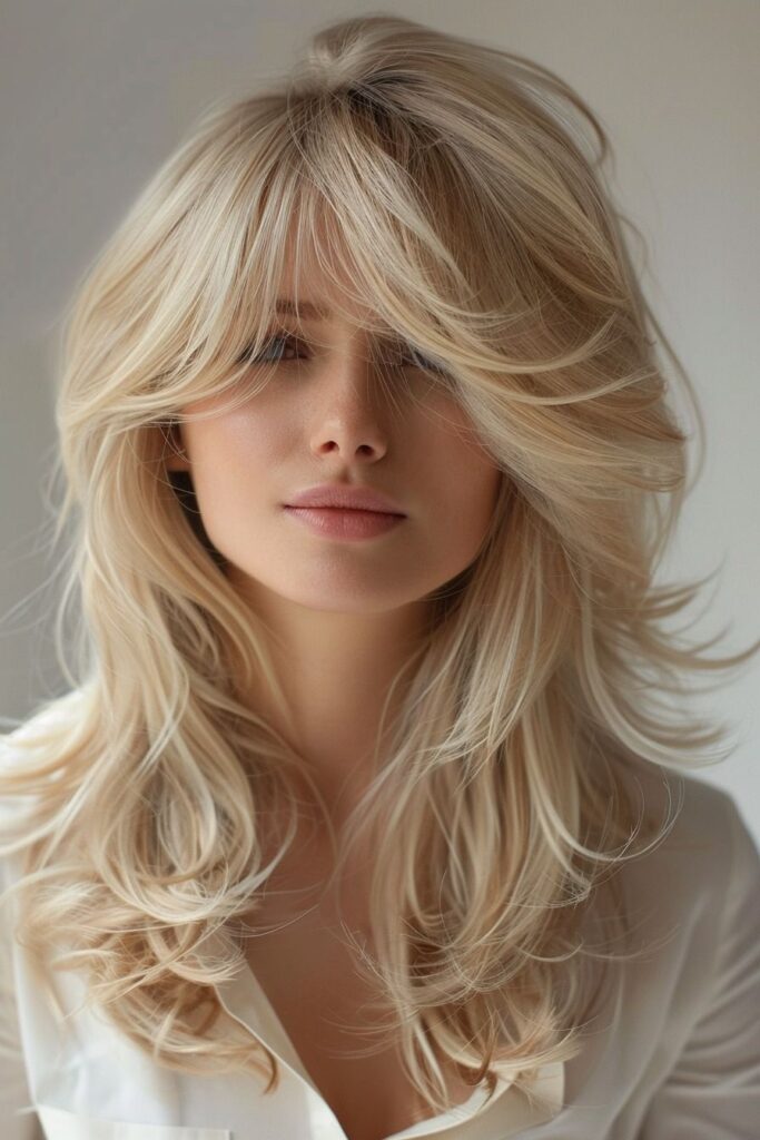 54 Stunning Long Layered Hair with Bangs Styles: From Straight to Curtain 2025 29 Long Layered Hair with Bangs