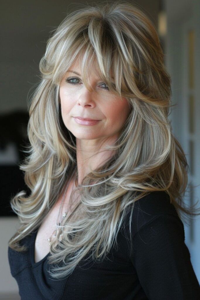 54 Stunning Long Layered Hair with Bangs Styles: From Straight to Curtain 2025 45 Long Layered Hair with Bangs