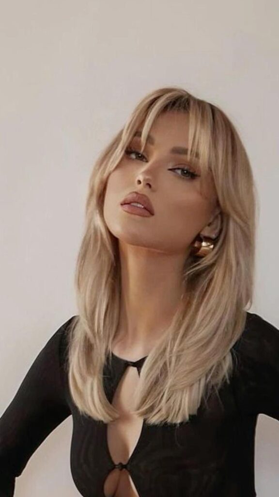 54 Stunning Long Layered Hair with Bangs Styles: From Straight to Curtain 2025 41 Long Layered Hair with Bangs