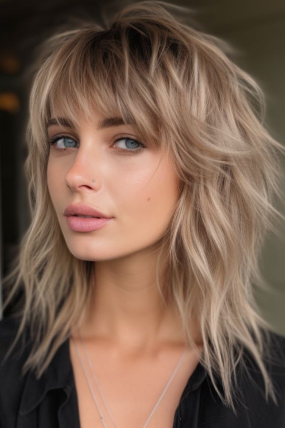 54 Stunning Long Layered Hair with Bangs Styles: From Straight to Curtain 2025 23 Long Layered Hair with Bangs
