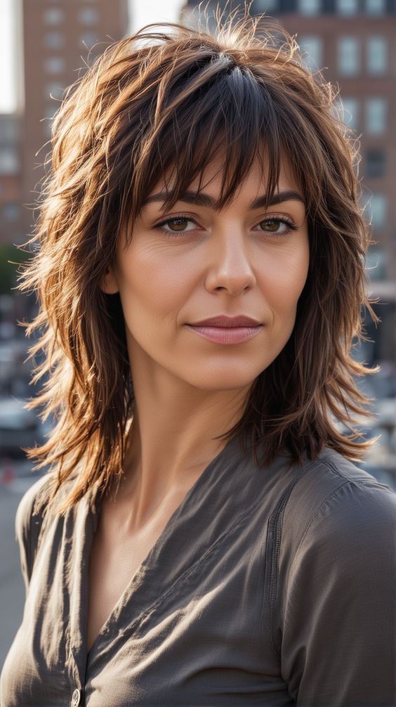 54 Stunning Long Layered Hair with Bangs Styles: From Straight to Curtain 2025 47 Long Layered Hair with Bangs