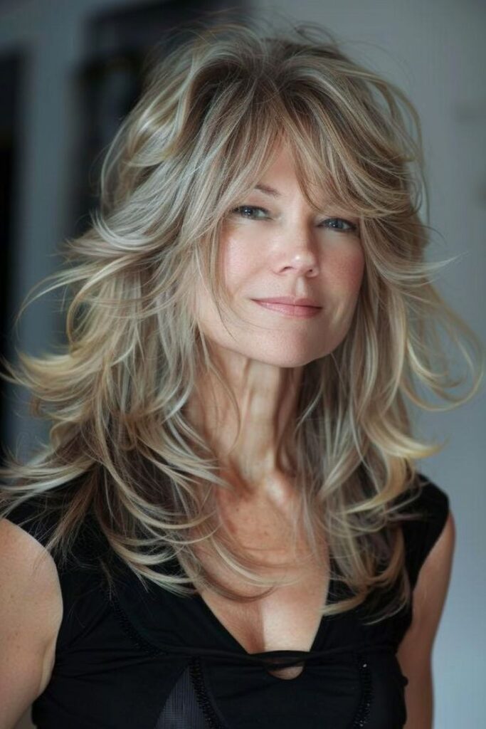 54 Stunning Long Layered Hair with Bangs Styles: From Straight to Curtain 2025 43 Long Layered Hair with Bangs