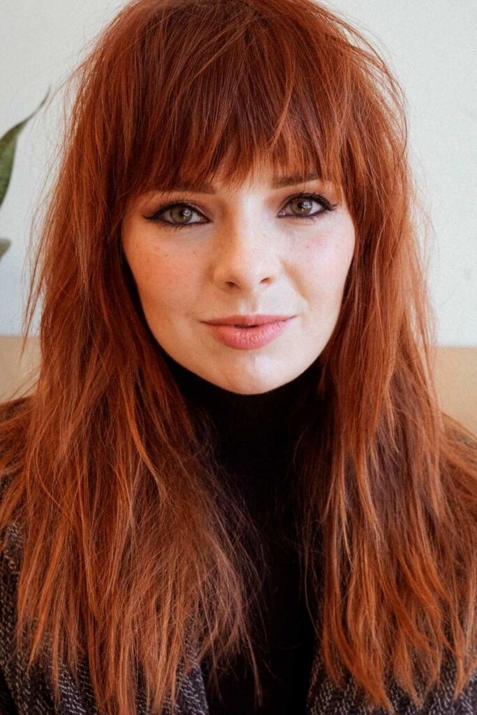54 Stunning Long Layered Hair with Bangs Styles: From Straight to Curtain 2025 4 Long Layered Hair with Bangs