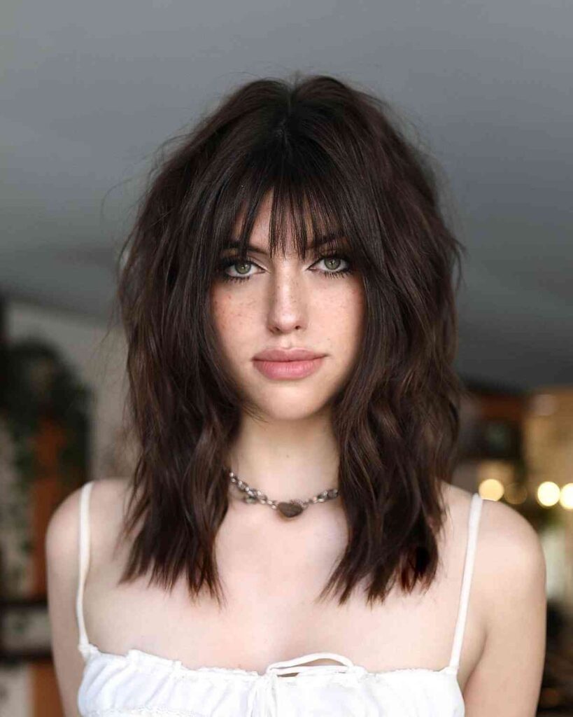 54 Stunning Long Layered Hair with Bangs Styles: From Straight to Curtain 2025 35 Long Layered Hair with Bangs