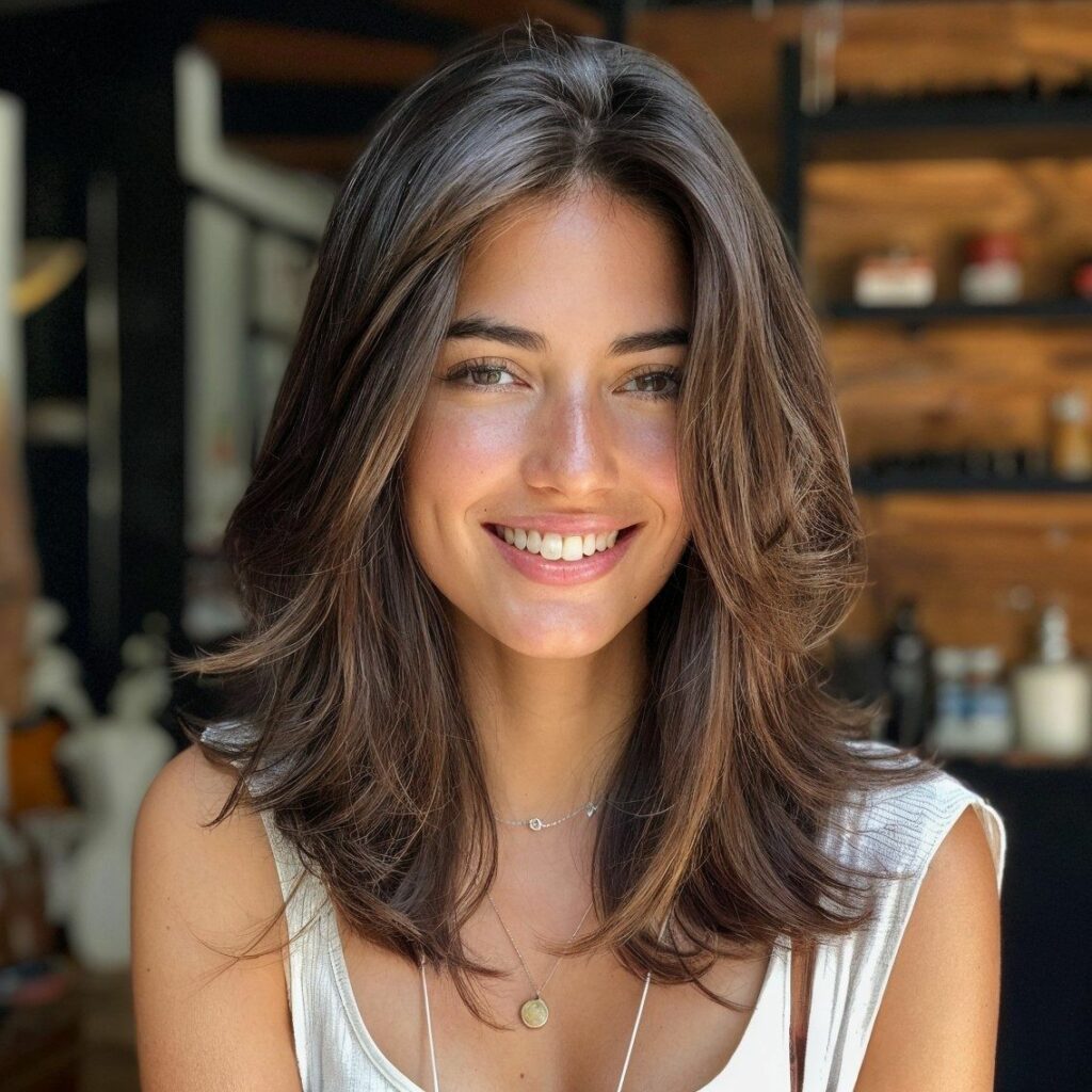 53 Chic Medium-Length Layered Haircuts: Shoulder-Length Styles & Face-Framing Layers 29 Medium-Length Layered Haircuts