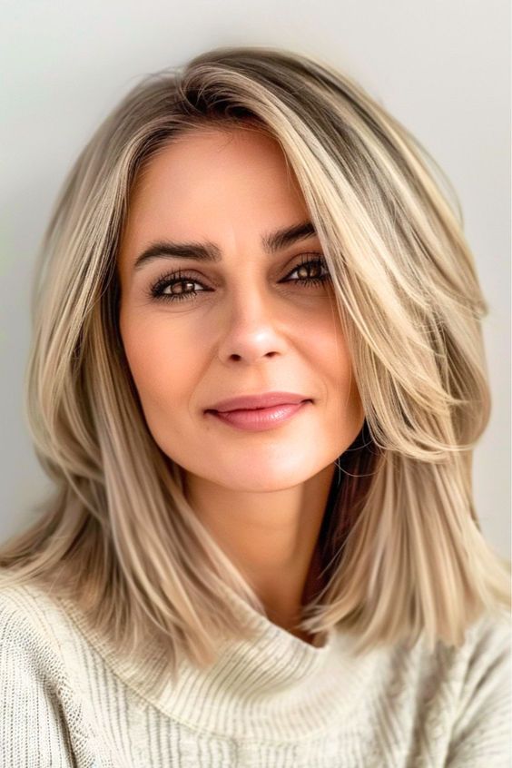 53 Chic Medium-Length Layered Haircuts: Shoulder-Length Styles & Face-Framing Layers 2 Medium-Length Layered Haircuts
