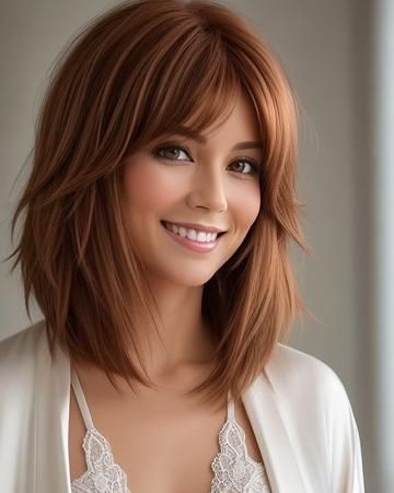 53 Chic Medium-Length Layered Haircuts: Shoulder-Length Styles & Face-Framing Layers 31 Medium-Length Layered Haircuts