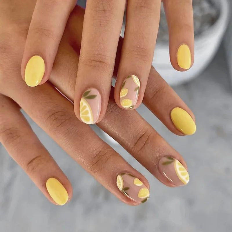 Yellow Nail Designs with Sunflowers