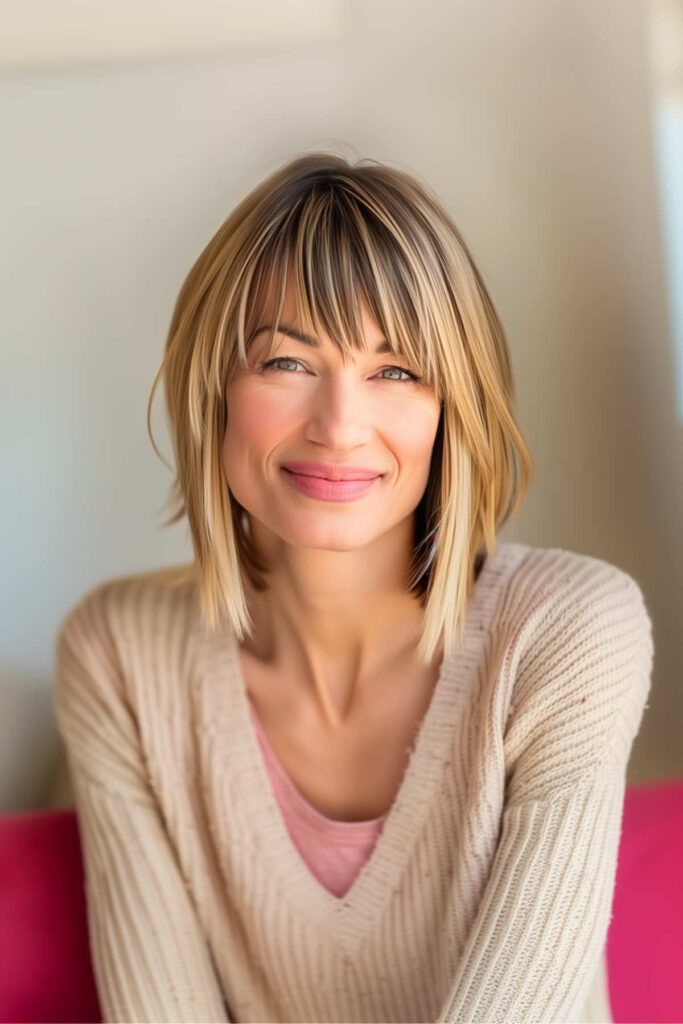 Hairstyles for Women Over 50 with Bangs