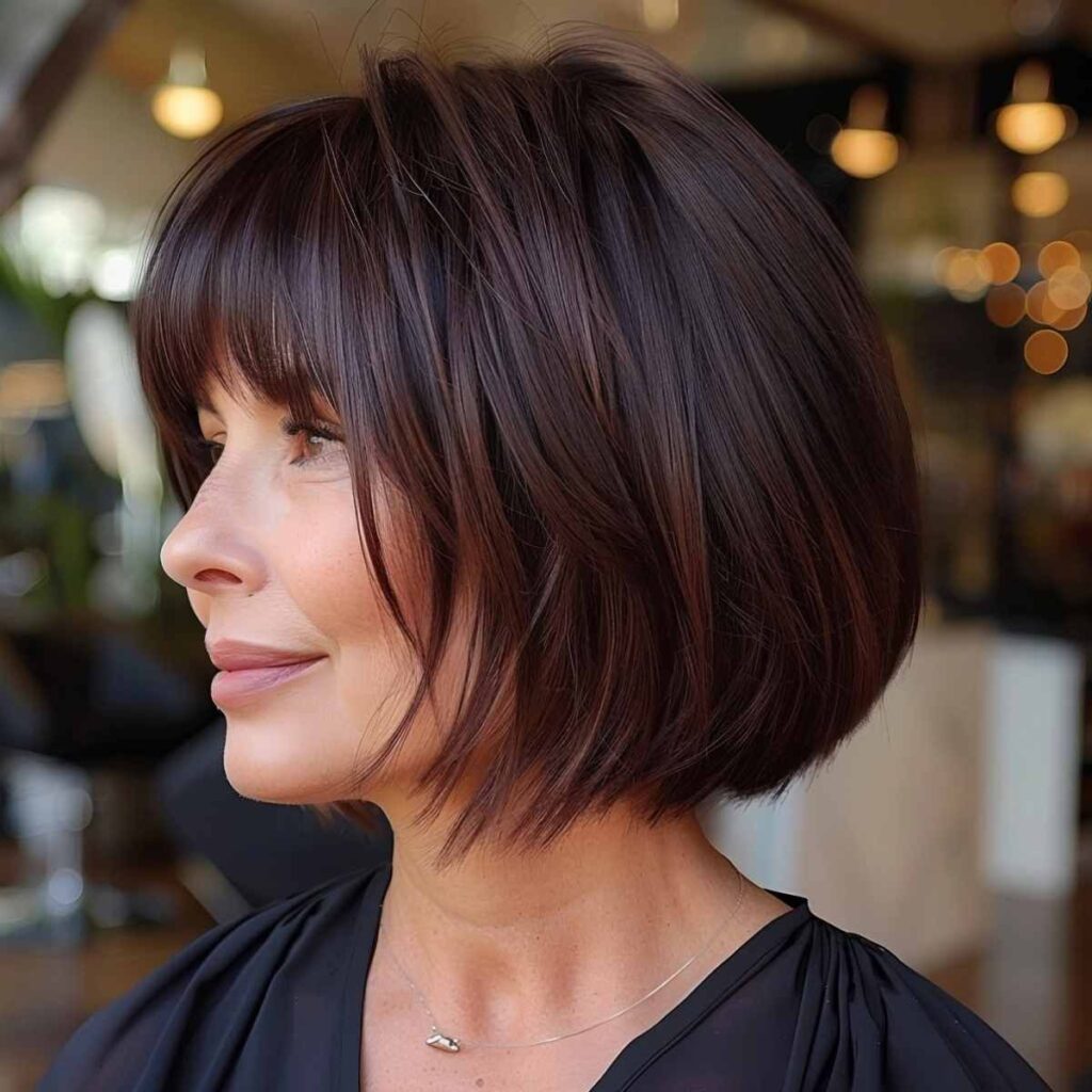 Hairstyles for Women Over 50 with Bangs