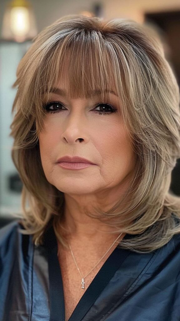 Hairstyles for Women Over 50 with Bangs