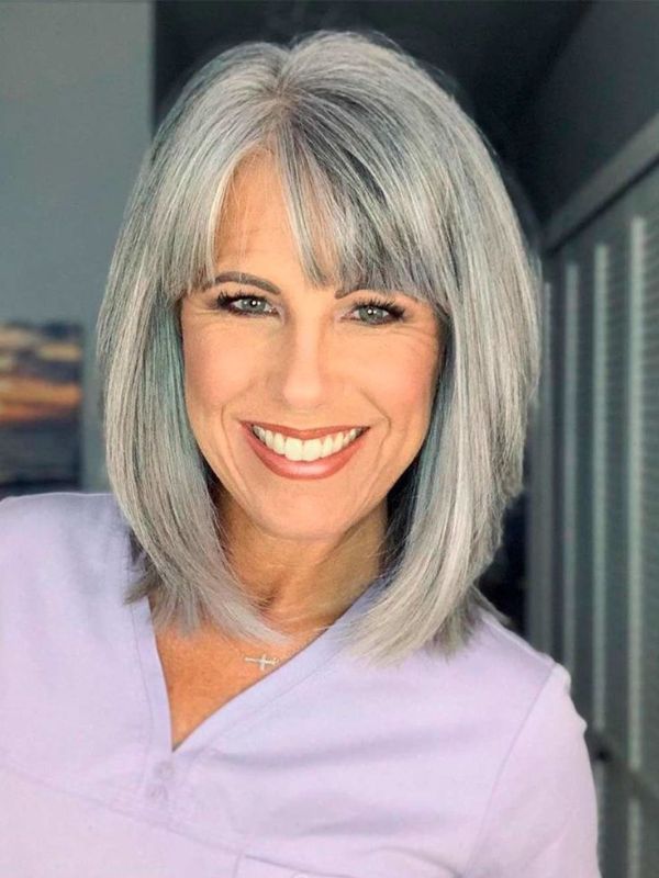 Hairstyles for Women Over 50 with Bangs