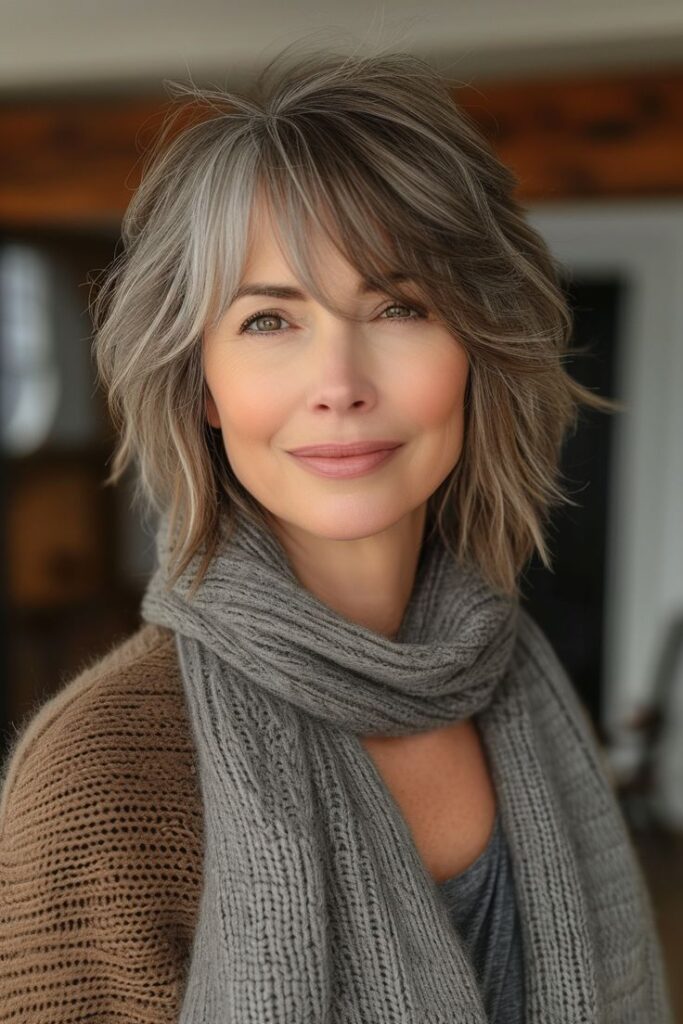 Hairstyles for Women Over 50 with Bangs