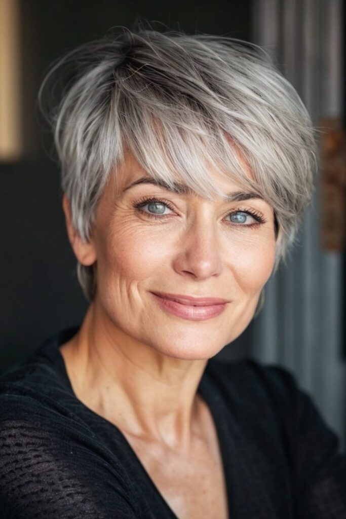 Hairstyles for Women Over 50 with Bangs