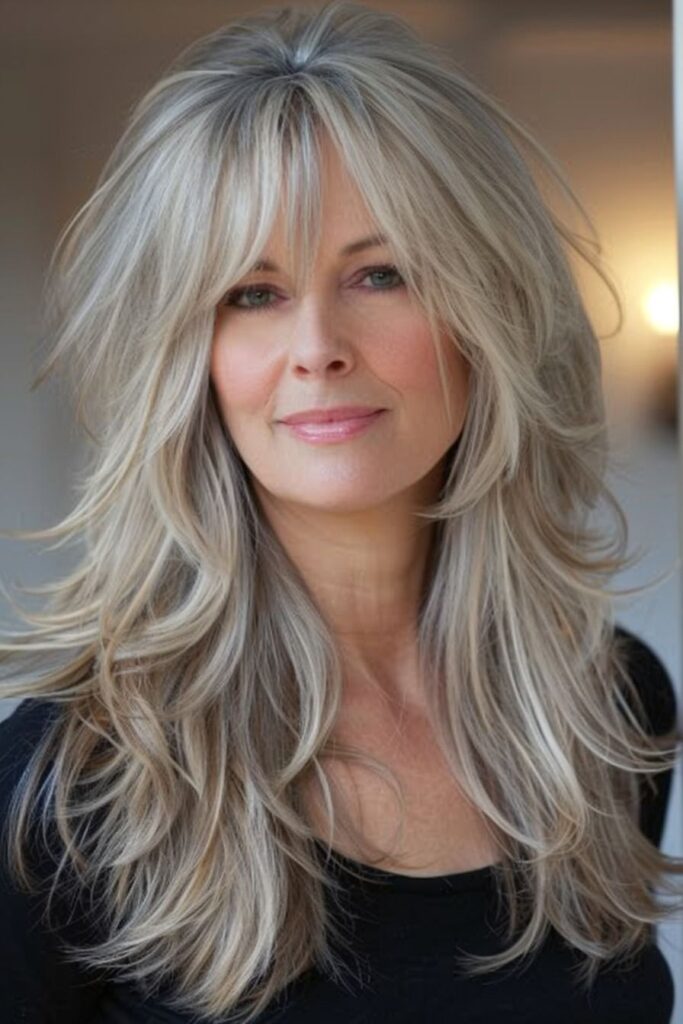 Hairstyles for Women Over 50 with Bangs