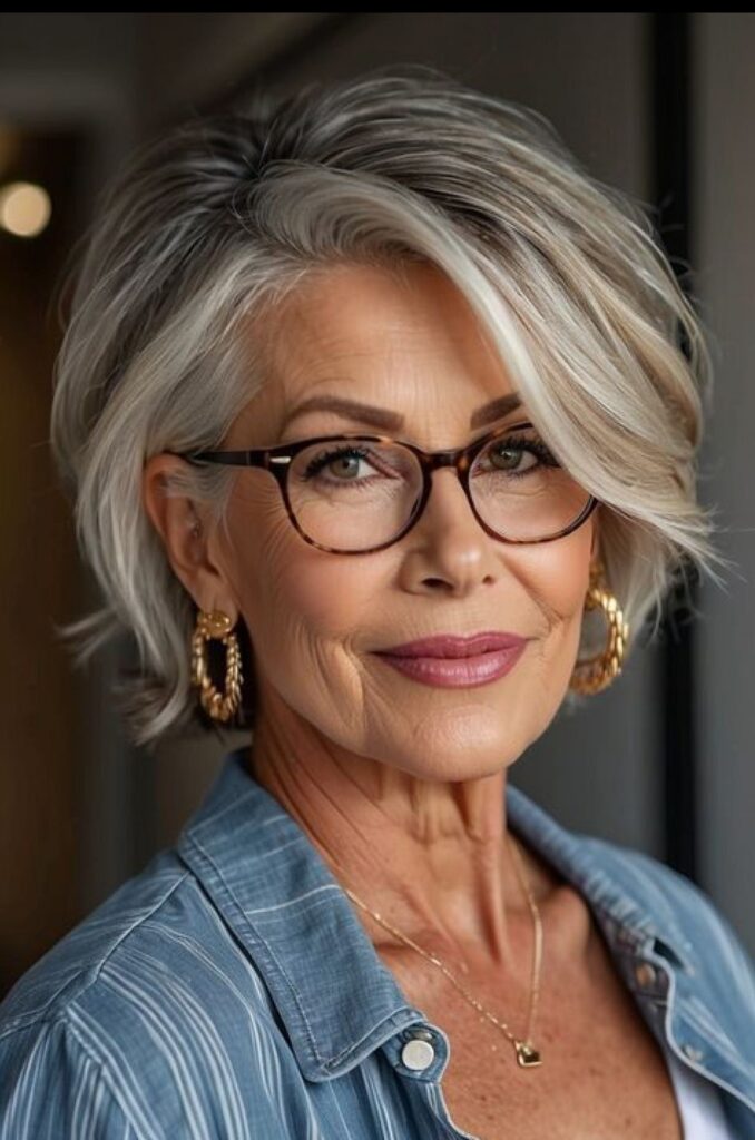 Hairstyles for Women Over 60 With Glasses