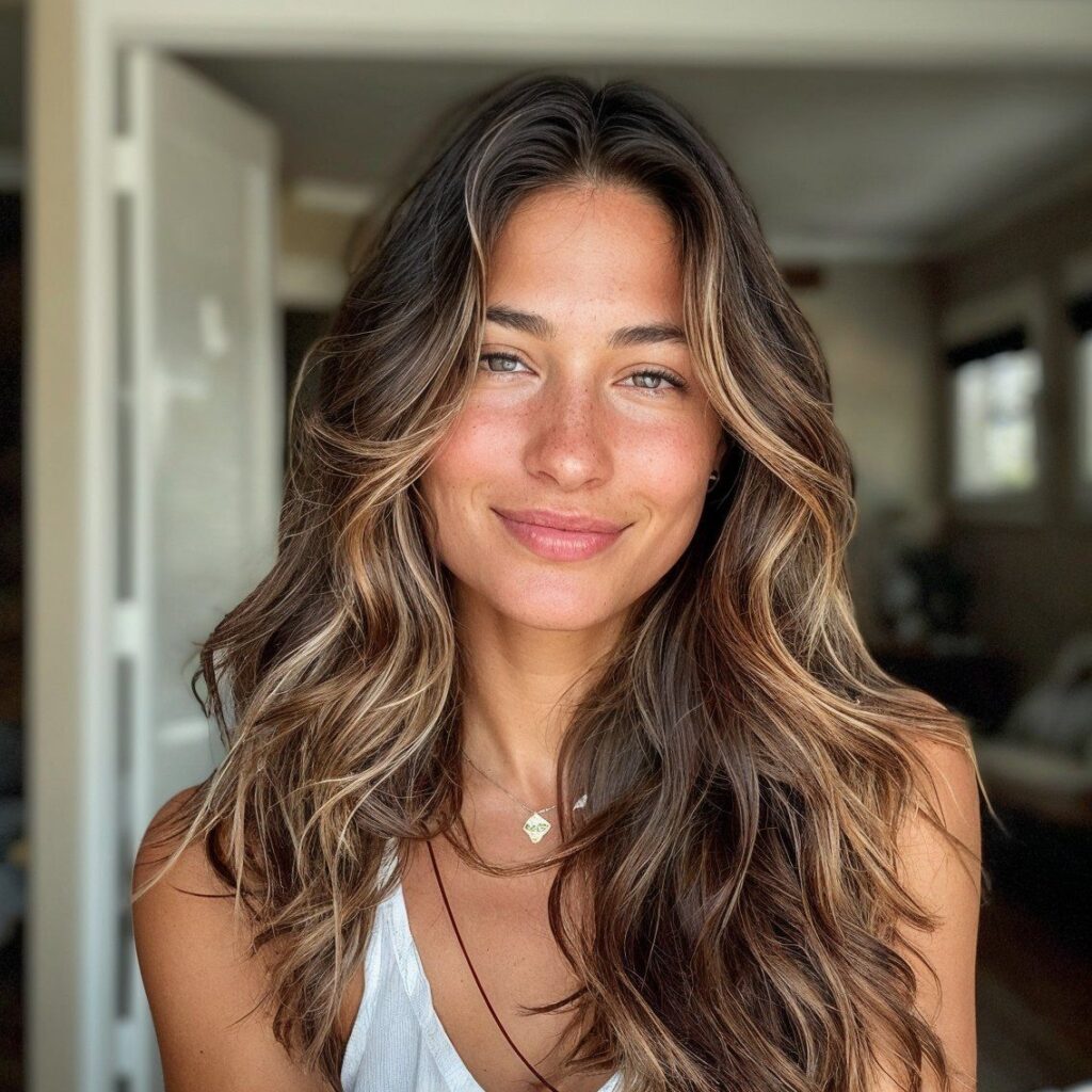 Brown Hair With Caramel Highlights