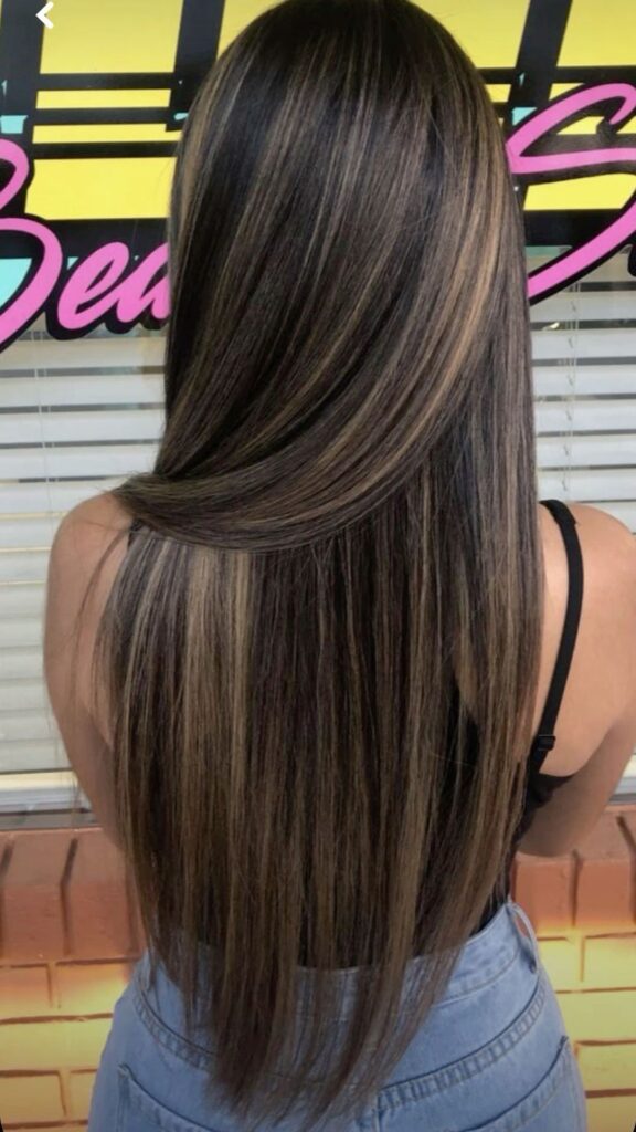 Brown Hair With Caramel Highlights