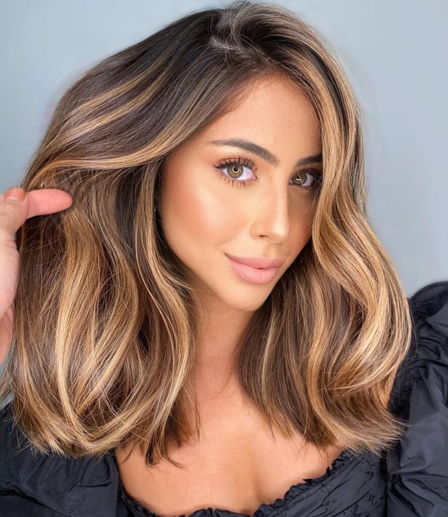 Brown Hair With Caramel Highlights