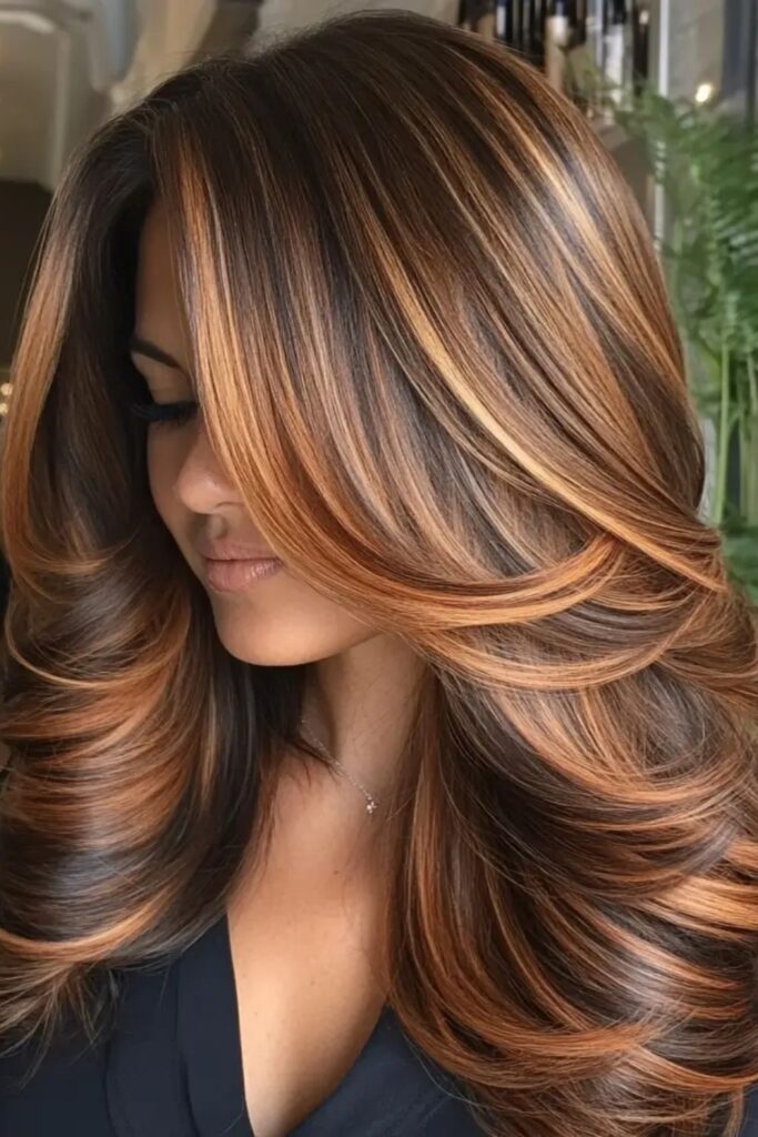 Brown Hair With Caramel Highlights
