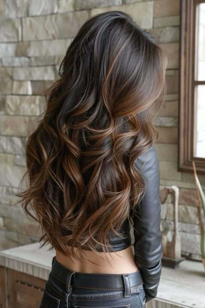 Brown Hair With Caramel Highlights