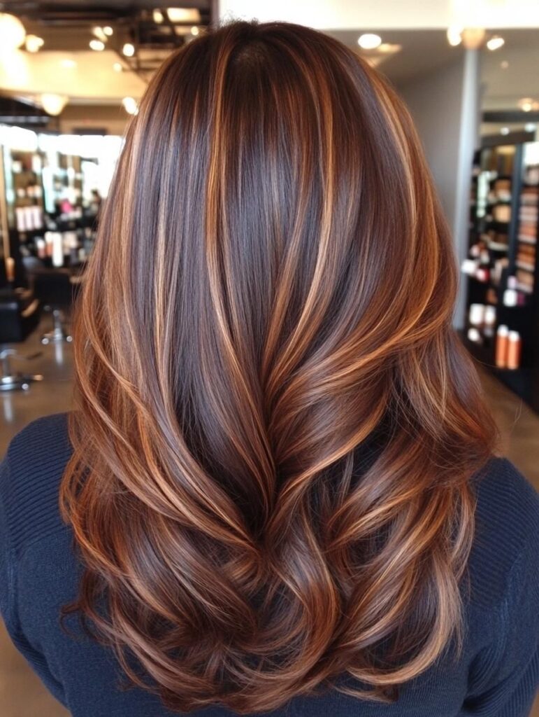 Brown Hair With Caramel Highlights