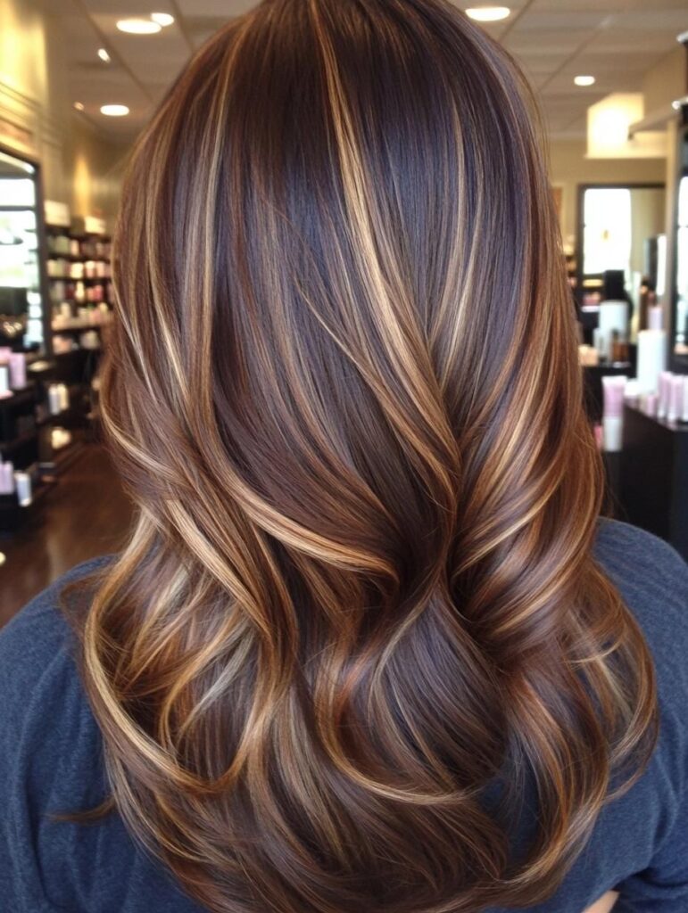 Brown Hair With Caramel Highlights