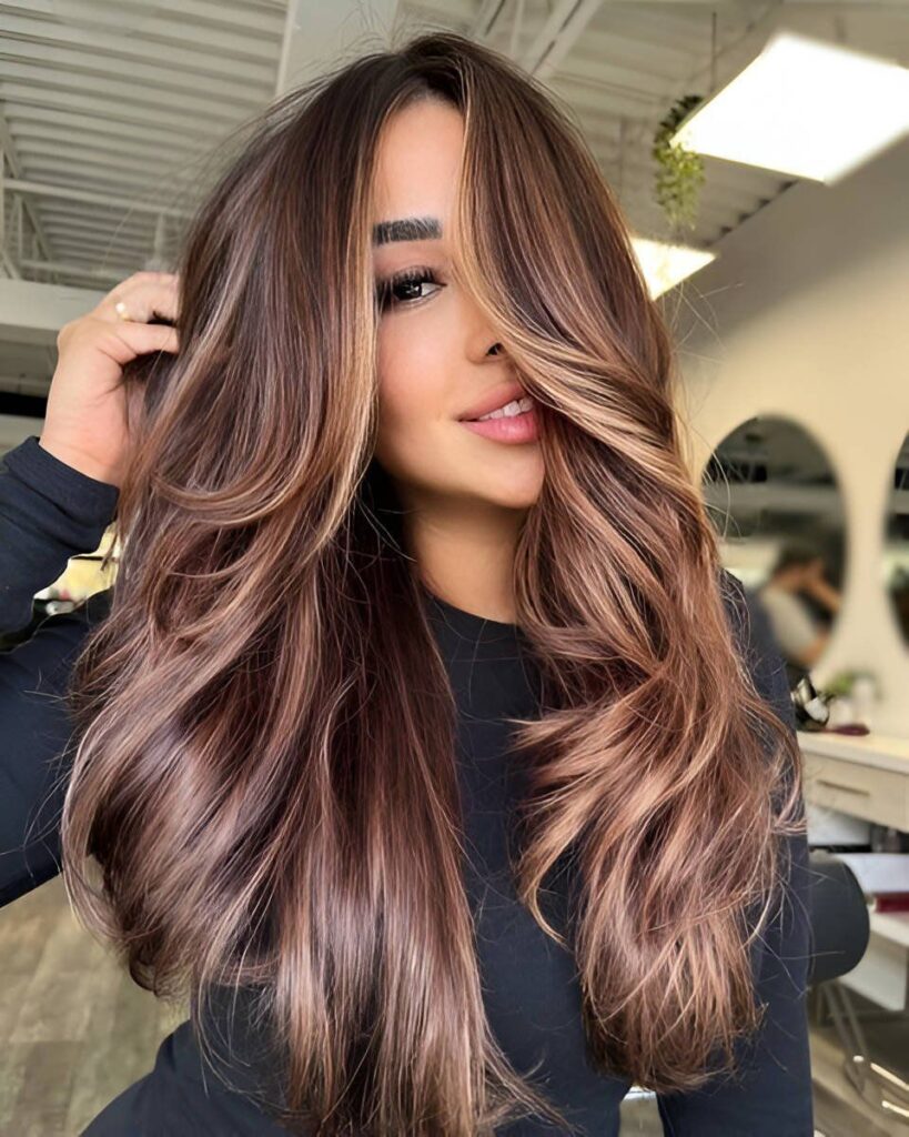 Brown Hair With Caramel Highlights