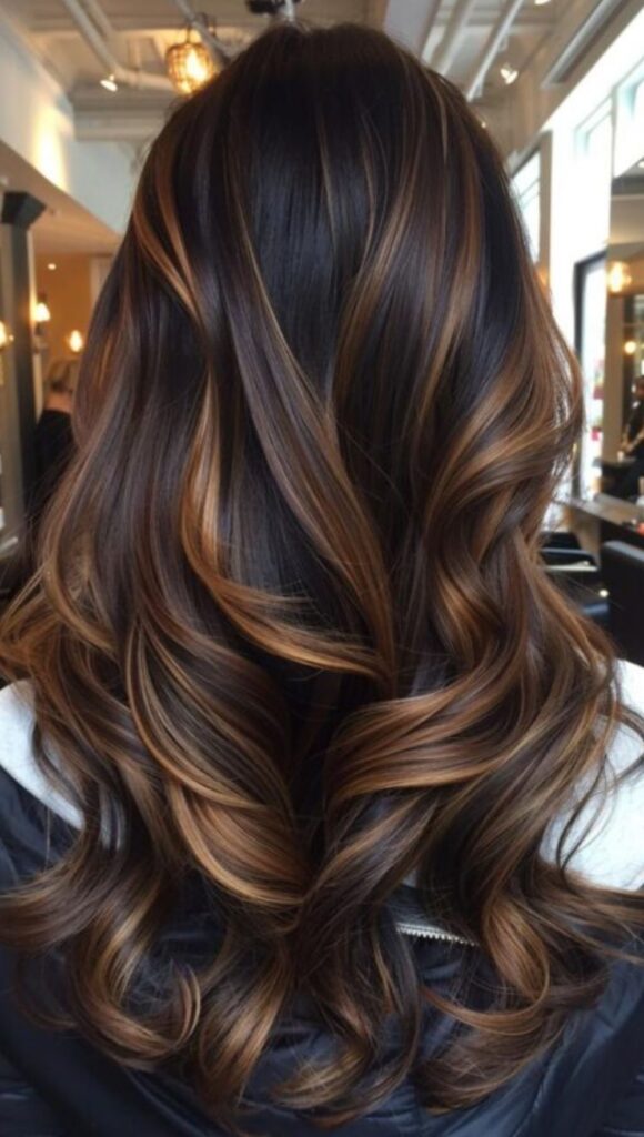 Brown Hair With Caramel Highlights