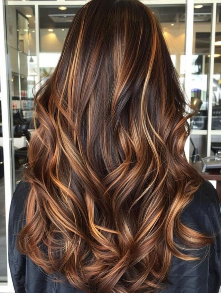 Brown Hair With Caramel Highlights