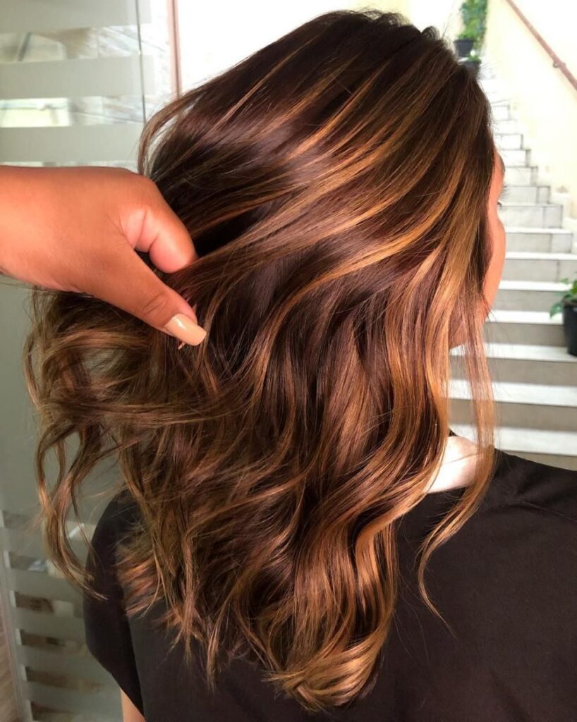 Brown Hair With Caramel Highlights