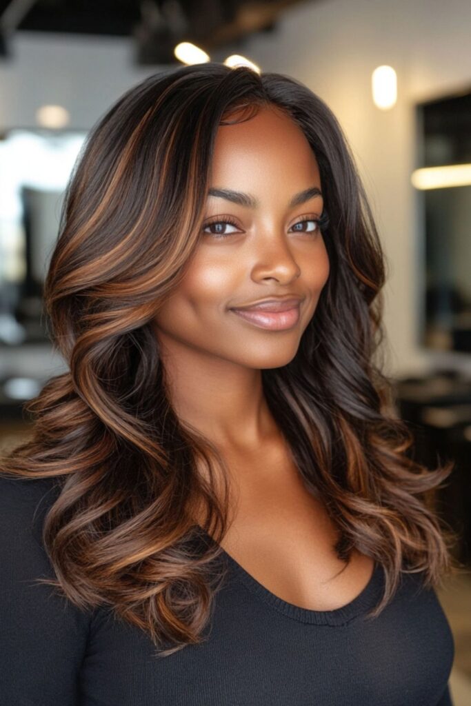 Brown Hair With Caramel Highlights