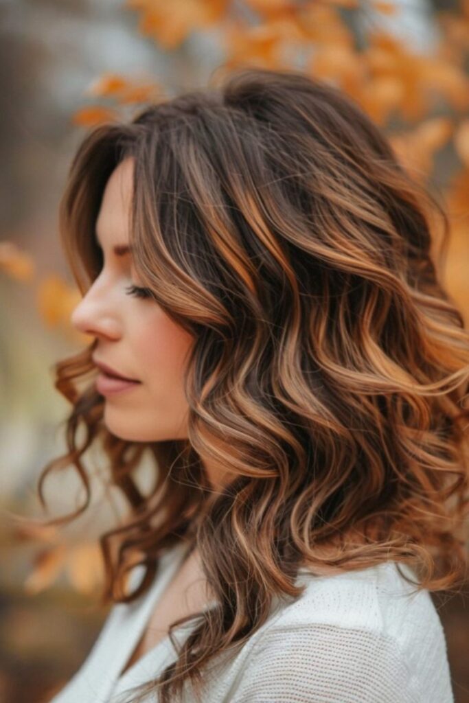 Brown Hair With Caramel Highlights