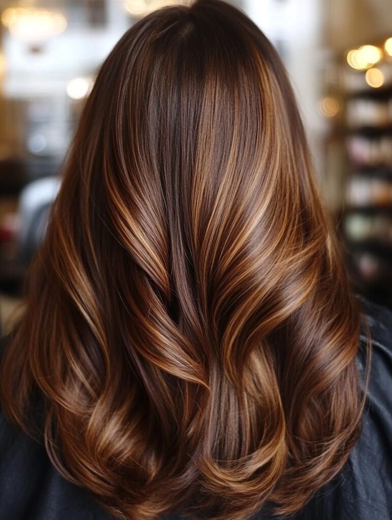 Brown Hair With Caramel Highlights