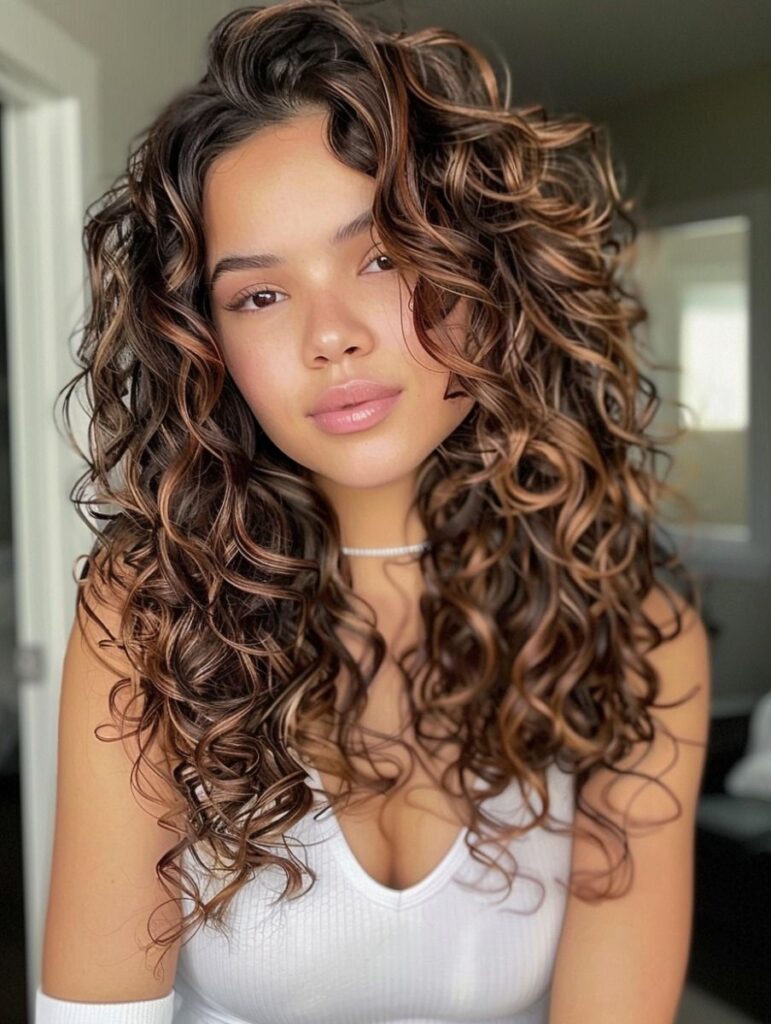 Brown Hair With Caramel Highlights