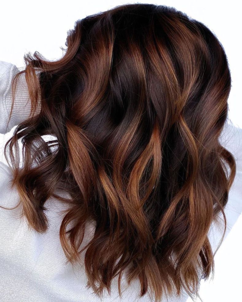 Brown Hair With Caramel Highlights