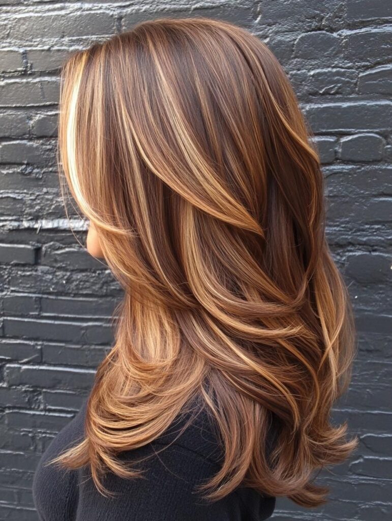 Brown Hair With Caramel Highlights