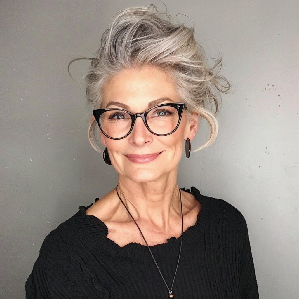 Hairstyles for Women Over 70 With Glasses