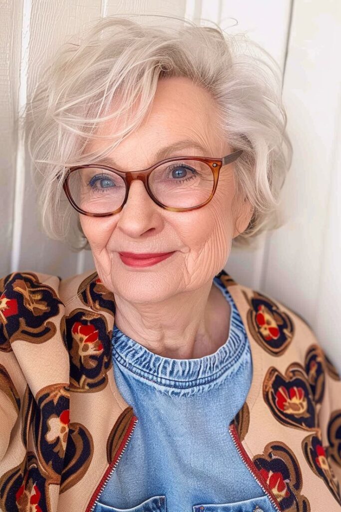 Hairstyles for Women Over 70 With Glasses
