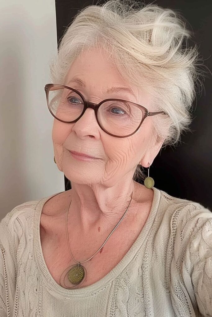 Hairstyles for Women Over 70 With Glasses