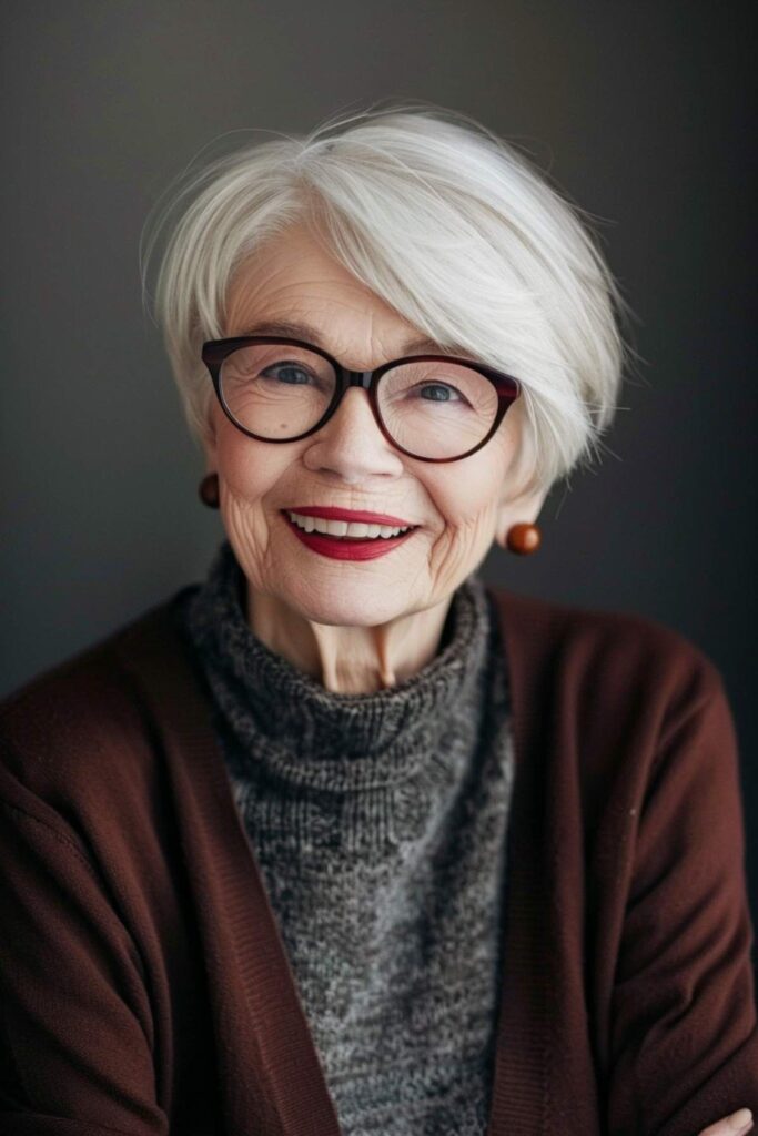 Hairstyles for Women Over 70 With Glasses