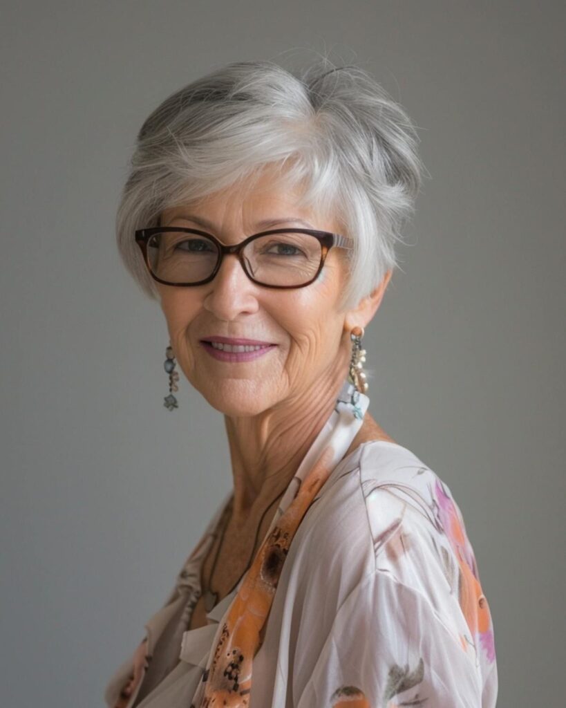 Hairstyles for Women Over 70 With Glasses