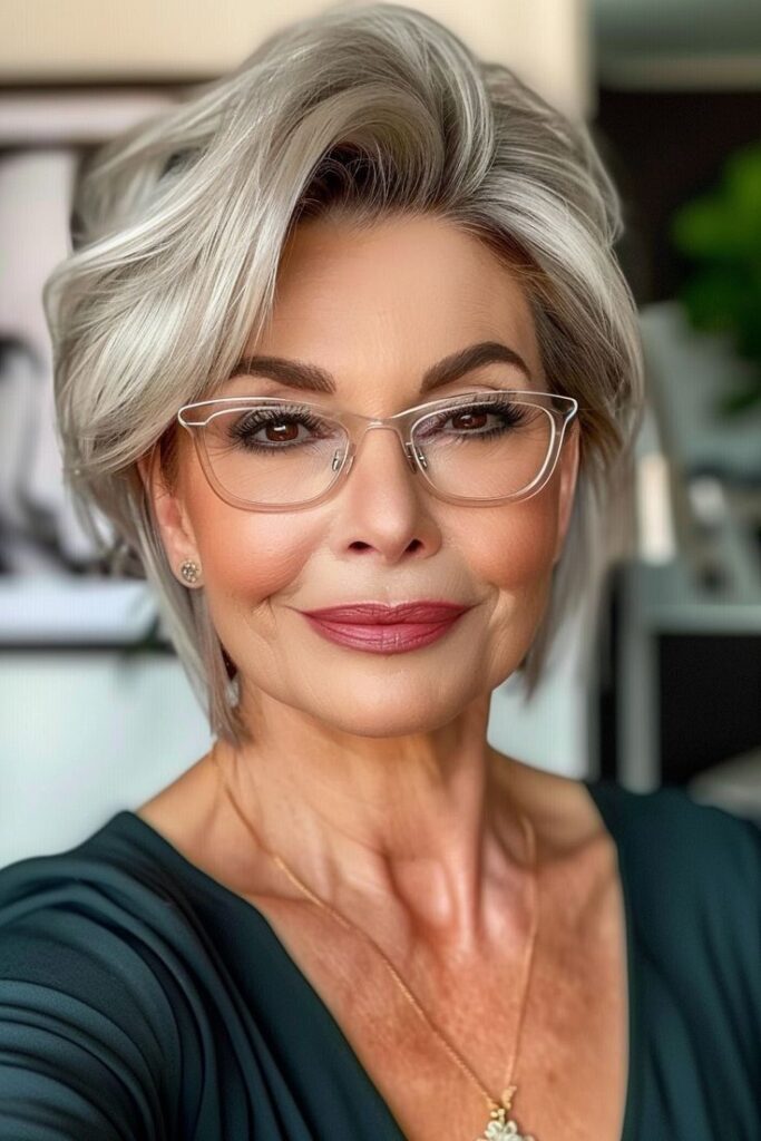 Hairstyles for Women Over 70 With Glasses