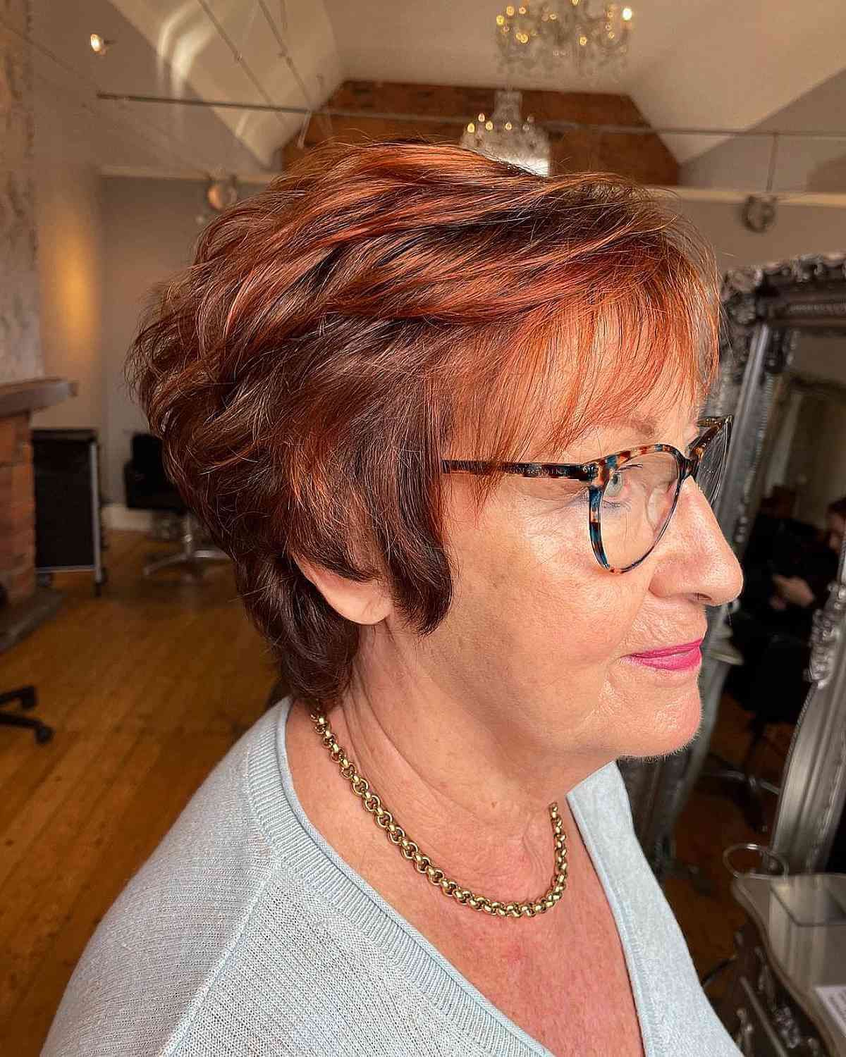 Short Hairstyles for Women Over 50 With Glasses